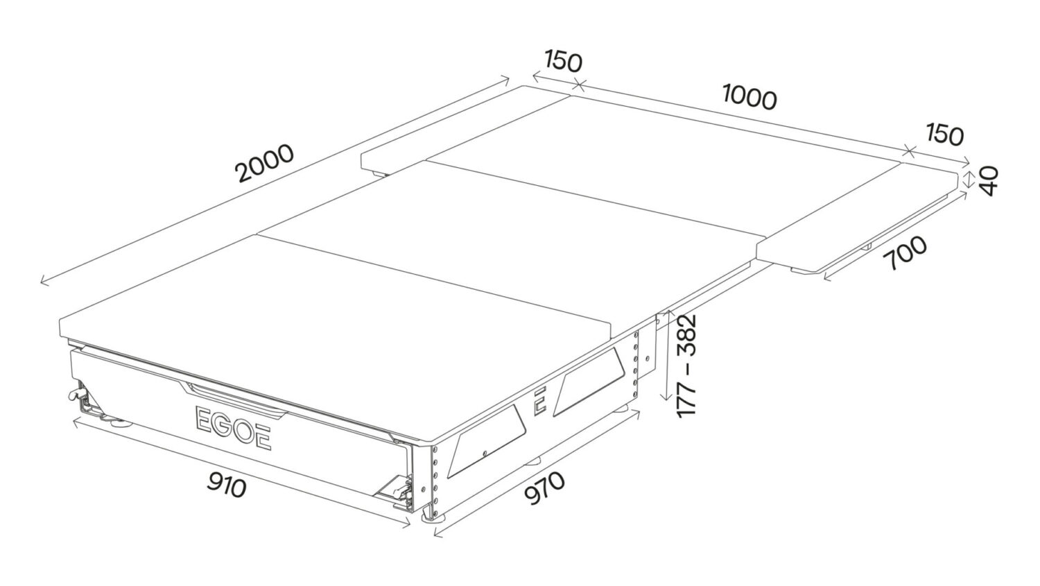 Egoé Nestboard 600 Maße